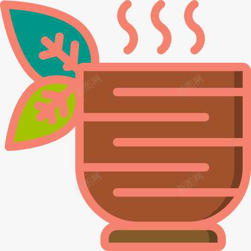 绿茶灵性5线性颜色图标svg_新图网 https://ixintu.com 灵性5 线性颜色 绿茶
