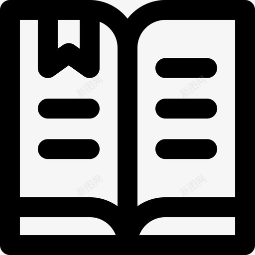 开卷在线学习39线性图标svg_新图网 https://ixintu.com 在线学习 开卷 线性