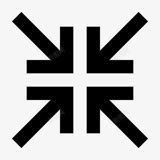 退出全屏最小化播放器图标svg_新图网 https://ixintu.com 全屏 减少 大纲 手表 播放器 最小化 苹果 退出