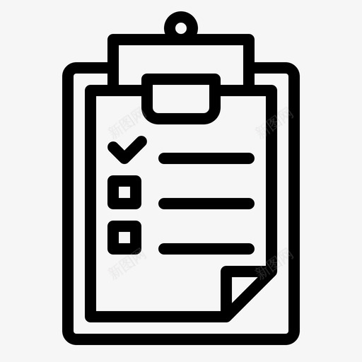 待办事项列表检查剪贴板图标svg_新图网 https://ixintu.com office大纲 任务 剪贴板 待办事项列表 检查