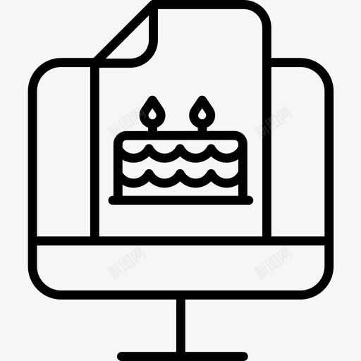 生日卡聚会和庆祝活动22大纲图标svg_新图网 https://ixintu.com 大纲 生日卡 聚会和庆祝活动22