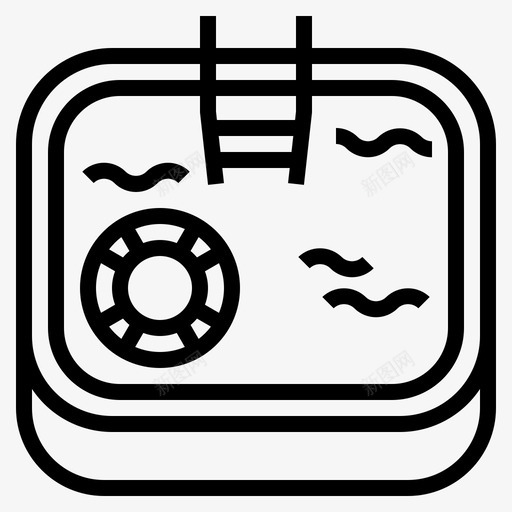 游泳池凉爽夏季图标svg_新图网 https://ixintu.com 0519 凉爽 夏季 游泳池