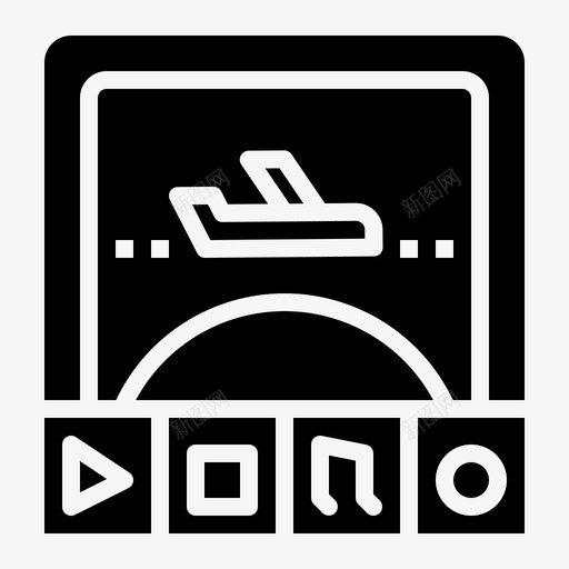 飞机上的监视器通讯屏幕图标svg_新图网 https://ixintu.com 屏幕 运输 通讯 飞机上的监视器 飞机标志