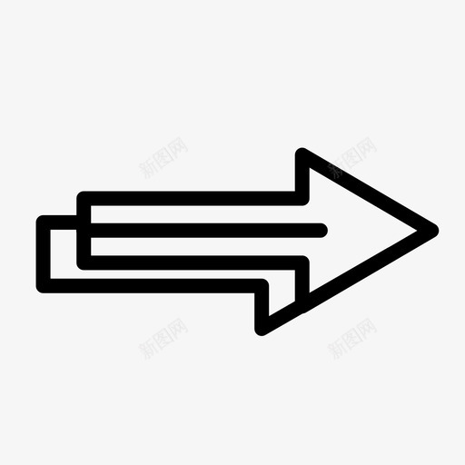右箭头方向技术图标svg_新图网 https://ixintu.com 技术 方向 箭头
