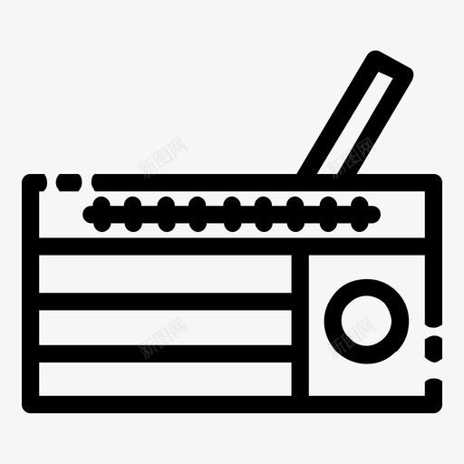收音机天线电子设备图标svg_新图网 https://ixintu.com 图标 天线 扬声器 接收器 收音机 电子设备
