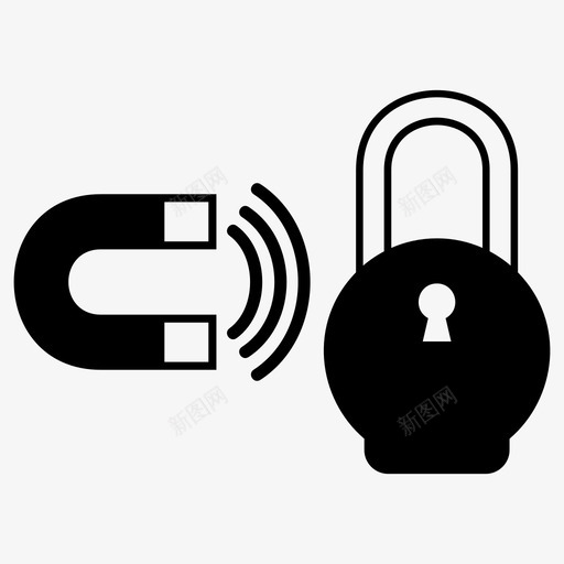 锁保证安全锁定图标svg_新图网 https://ixintu.com 保证 安全 磁性 锁定