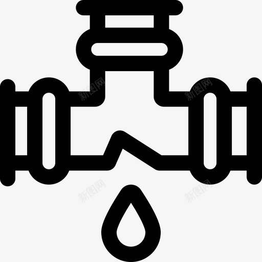 泄漏管道工15线性图标svg_新图网 https://ixintu.com 泄漏 管道工 线性