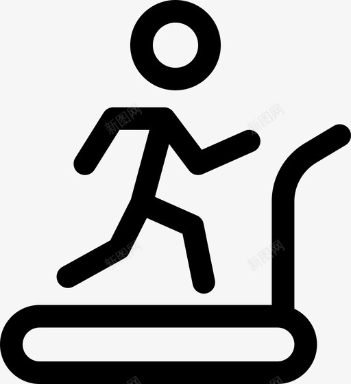 跑步机健身慢跑图标svg_新图网 https://ixintu.com 健身 慢跑 跑步 跑步机 轮子 运动