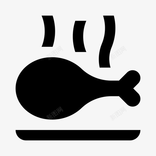 鸡肉鸡腿食品图标svg_新图网 https://ixintu.com 固体 火腿 热的 食品 食品和饮料3 鸡肉 鸡腿