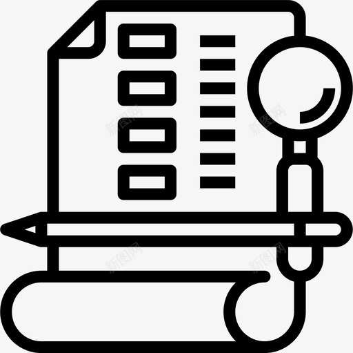 放大镜项目管理20线性图标svg_新图网 https://ixintu.com 放大镜 线性 项目管理