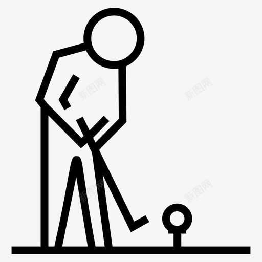 高尔夫球员高尔夫游戏高尔夫击球图标svg_新图网 https://ixintu.com 体育人 运动线矢量图标集 高尔夫击球 高尔夫游戏 高尔夫球员