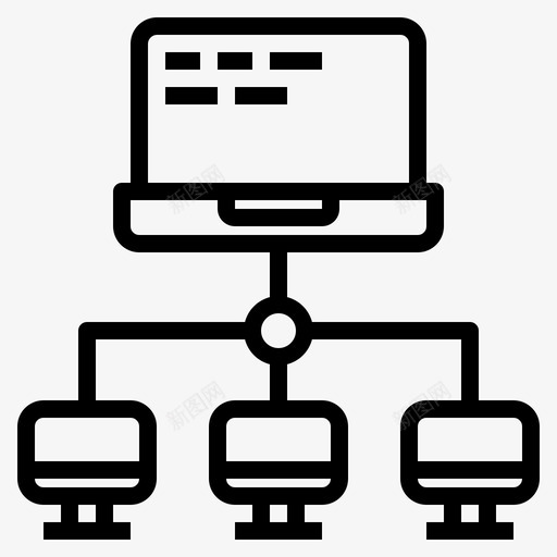 通信计算机连接图标svg_新图网 https://ixintu.com 监视器 网络 计算机 连接 通信