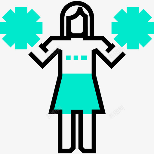 啦啦队队长美式足球20单色图标svg_新图网 https://ixintu.com 单色 啦啦队 美式 足球 队长