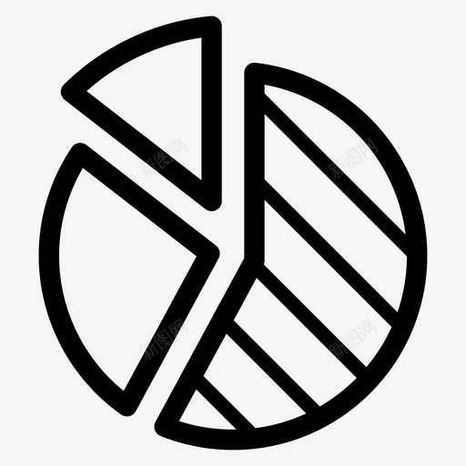 饼图市场投资组合图标svg_新图网 https://ixintu.com 商业 市场 投资 组合 股票 融资 饼图