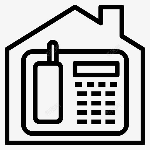 内部电话住宅对讲机图标svg_新图网 https://ixintu.com 住宅 内部电话 办公室 对讲机 酒店设施概述