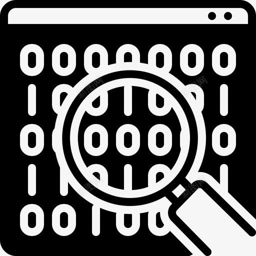 二进制数据搜索符号分析二进制代码图标svg_新图网 https://ixintu.com 二进制代码 二进制数据搜索符号 分析 编码 软件
