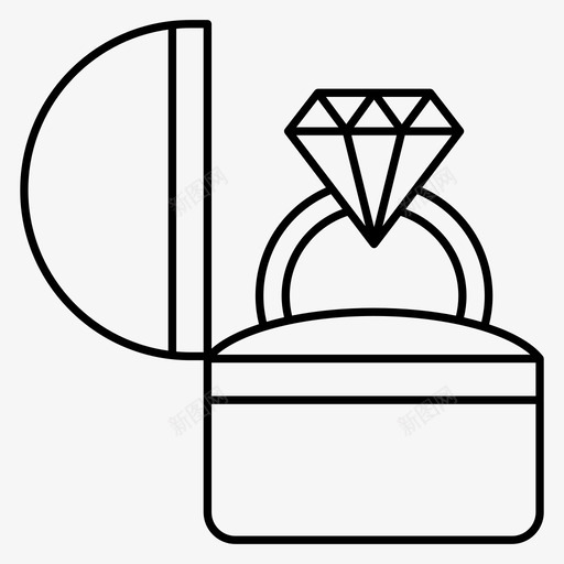 戒指钻石钻戒图标svg_新图网 https://ixintu.com 2019 图标 戒指 珠宝 系列 订婚 购物 钻戒 钻石 零售