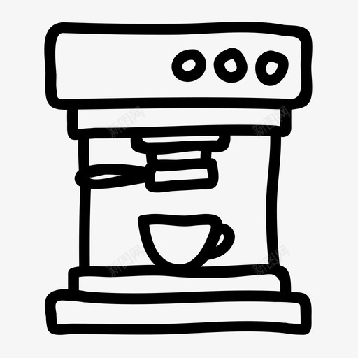 咖啡机手工咖啡图标svg_新图网 https://ixintu.com 咖啡 咖啡机 手工
