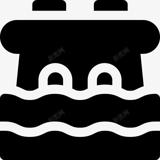 大坝可持续能源18号填充图标svg_新图网 https://ixintu.com 可持续能源18号 填充 大坝