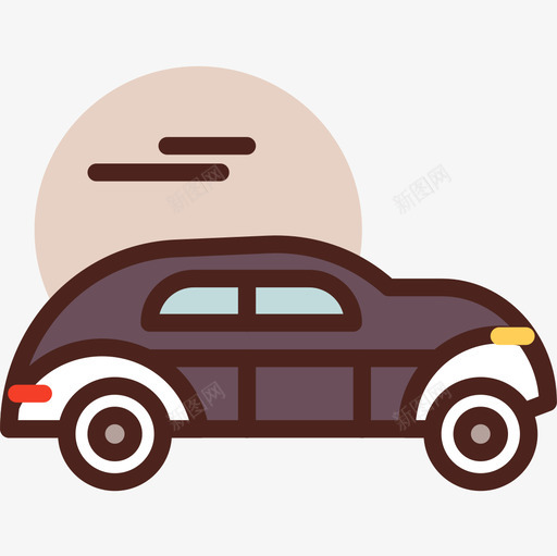 老爷车自动5线性颜色图标svg_新图网 https://ixintu.com 线性颜色 老爷车 自动5