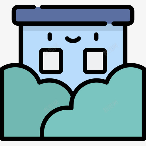 智能城市7号楼线性颜色图标svg_新图网 https://ixintu.com 7号楼 城市 智能 线性 颜色