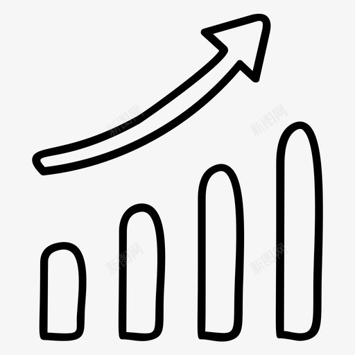 增长图业务图数据分析图标svg_新图网 https://ixintu.com 一组 业务 会计 信息 向量 图标 增长 数据分析 统计 财务