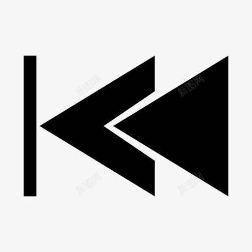 快速后退箭头上一个图标svg_新图网 https://ixintu.com gradak 上一个 快速后退 箭头