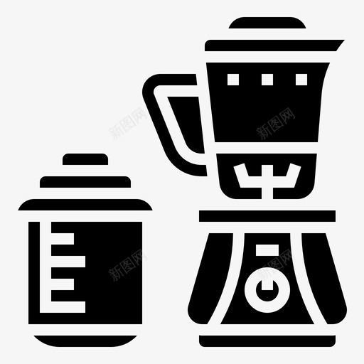 搅拌机电动罐子图标svg_新图网 https://ixintu.com 冰沙 厨房 工具 搅拌机 榨汁机 电动 罐子