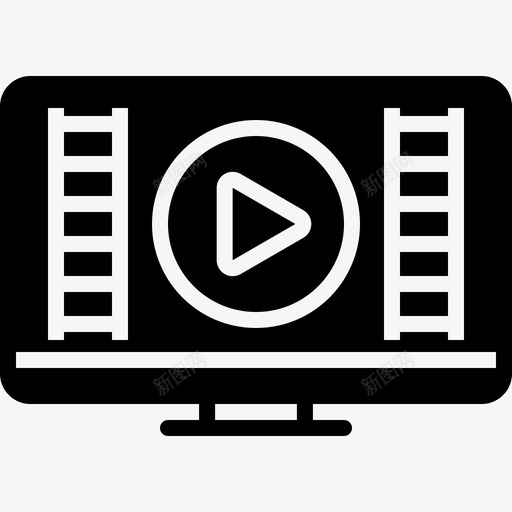 视频广播计算机图标svg_新图网 https://ixintu.com 宣传 展示 广播 演示 视频 计算机