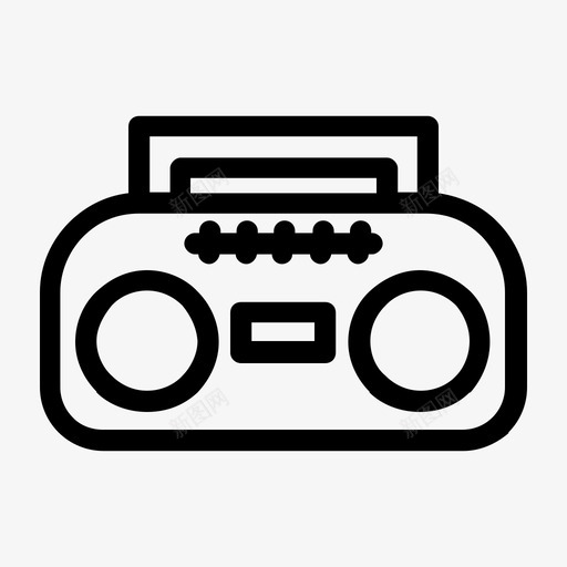 收音机天线电子设备图标svg_新图网 https://ixintu.com 天线 扬声器 接收器 收音机 收音机图标集 电子设备
