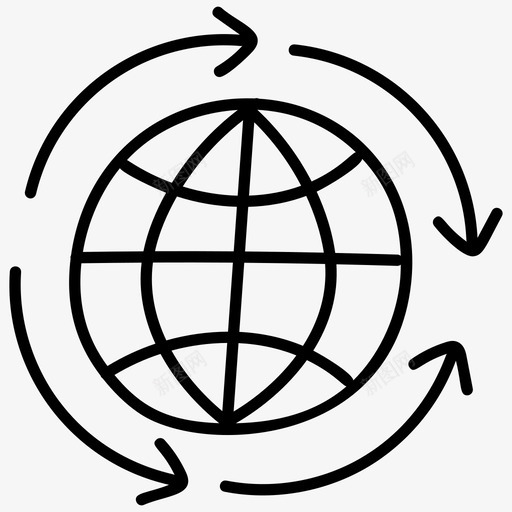环游世界地球行星图标svg_新图网 https://ixintu.com 世界 全球 图标 在线学习 地球 环游 行星