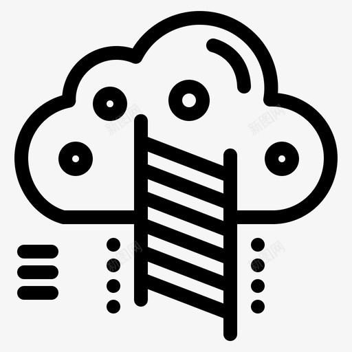 阶梯云数据图标svg_新图网 https://ixintu.com 云计算 技术 数据 范围 阶梯
