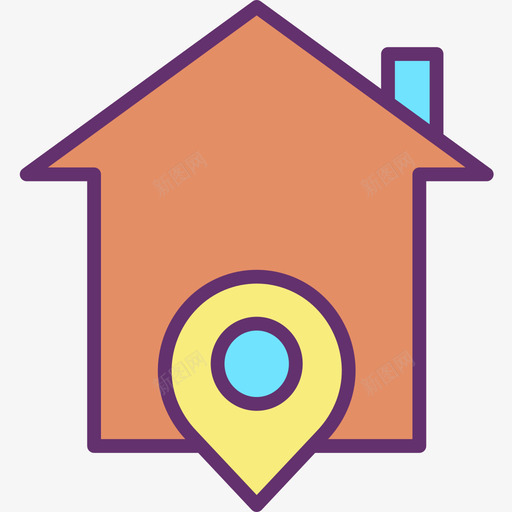 位置房地产178线性颜色图标svg_新图网 https://ixintu.com 位置 房地产 线性 颜色