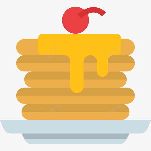 薄煎饼早餐30平的图标svg_新图网 https://ixintu.com 平的 早餐 薄煎饼