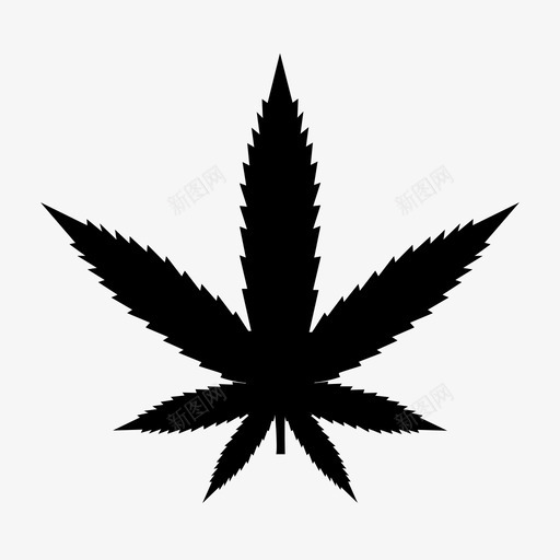 印度叶大麻大麻叶图标svg_新图网 https://ixintu.com 印度 大麻