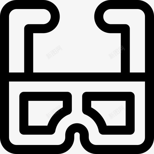 3d眼镜电视29线性图标svg_新图网 https://ixintu.com 3d眼镜 电视29 线性