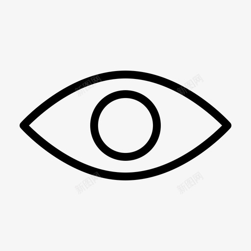 眼睛眼球视力图标svg_新图网 https://ixintu.com 混合符号 眼球 眼睛 视力 视觉 视野