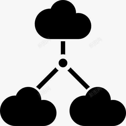 云计算数据和网络管理填充图标svg_新图网 https://ixintu.com 云计算 填充 数据 网络管理