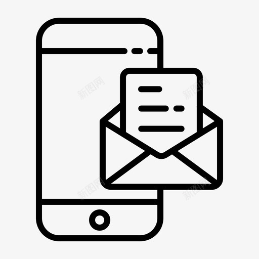 电子邮件移动应用程序15概述图标svg_新图网 https://ixintu.com 应用程序 概述 电子邮件 移动