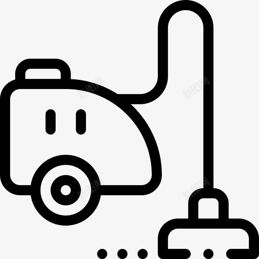 吸尘器家用电器23线性图标svg_新图网 https://ixintu.com 吸尘器 家用电器 线性
