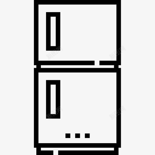 线性电冰箱38图标svg_新图网 https://ixintu.com 电冰箱 线性