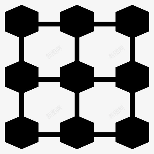 区块链数字网络图标svg_新图网 https://ixintu.com 区块 字形 安全 技术 数字 科技 网络 金融