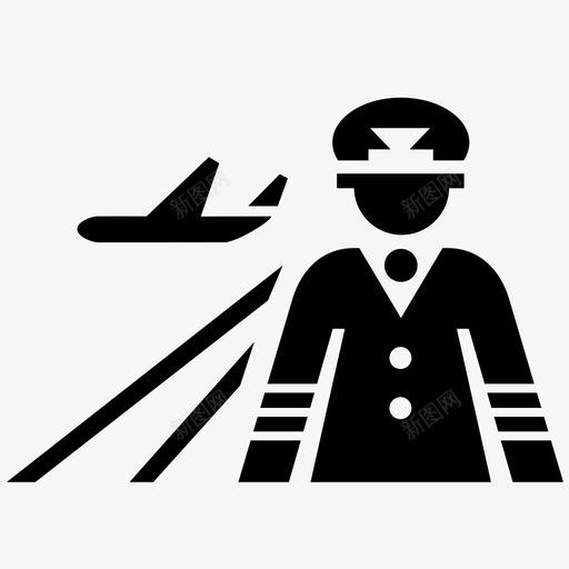 飞行员航空公司乘务员图标svg_新图网 https://ixintu.com 乘务员 机长 航空公司 飞行 飞行员