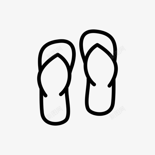 人字拖脚仙达图标svg_新图网 https://ixintu.com 人字拖 仙达 夏天 脚