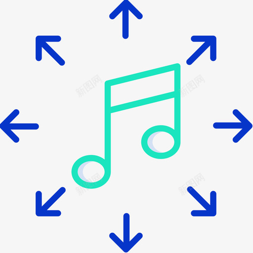 蔓延音乐109轮廓颜色图标svg_新图网 https://ixintu.com 蔓延 轮廓 音乐 颜色