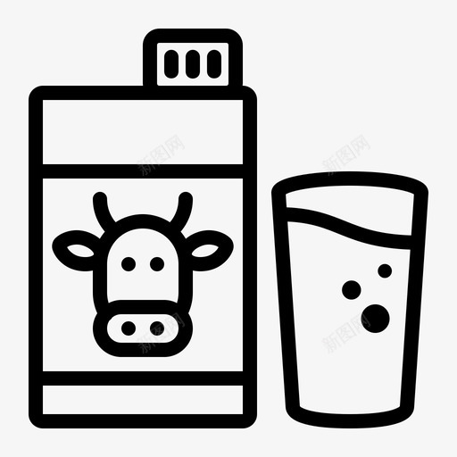 乳制品过敏原饮料图标svg_新图网 https://ixintu.com 乳制品 牛奶 甜味 系列 过敏原 饮料