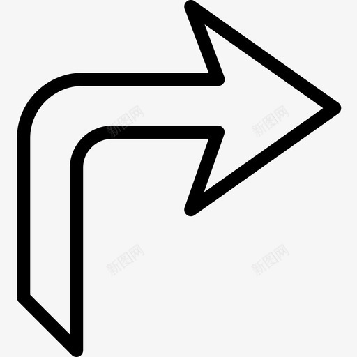 右箭头导航19直线图标svg_新图网 https://ixintu.com 导航 直线 箭头