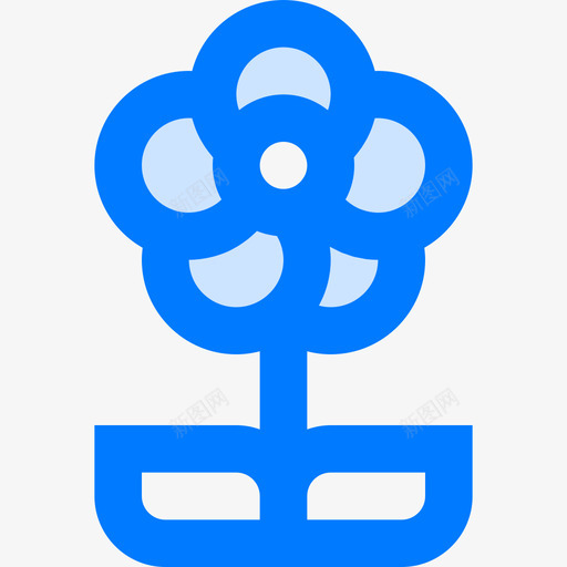 花花8蓝色图标svg_新图网 https://ixintu.com 蓝色