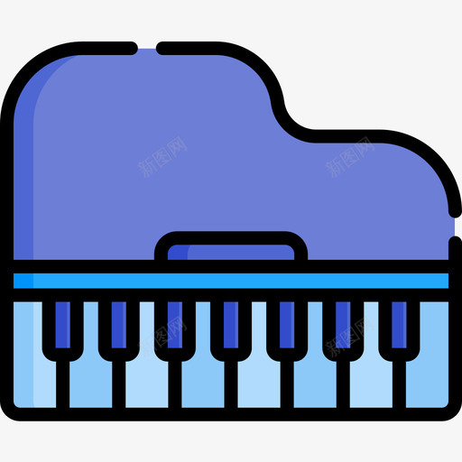 钢琴风景艺术27线性色彩图标svg_新图网 https://ixintu.com 线性 色彩 艺术 钢琴 风景