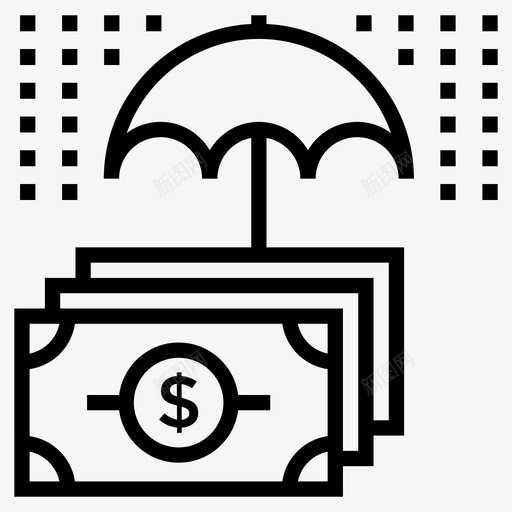 金融保险金融保护金融安全图标svg_新图网 https://ixintu.com 保护 保险 储蓄 合线 向量 安全 投资 组合 货币 金融 金融保险